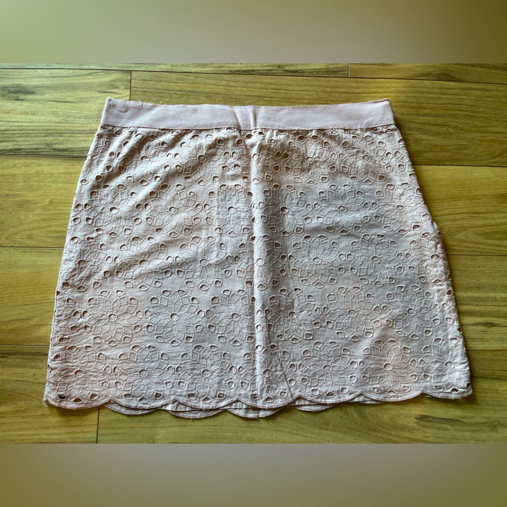J.Crew Eyelet Scalloped Skirt
